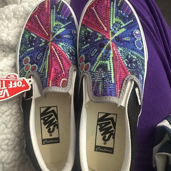 Vans Shoes - Vans Women's custom Colorful Patterned Slip-On Sneakers